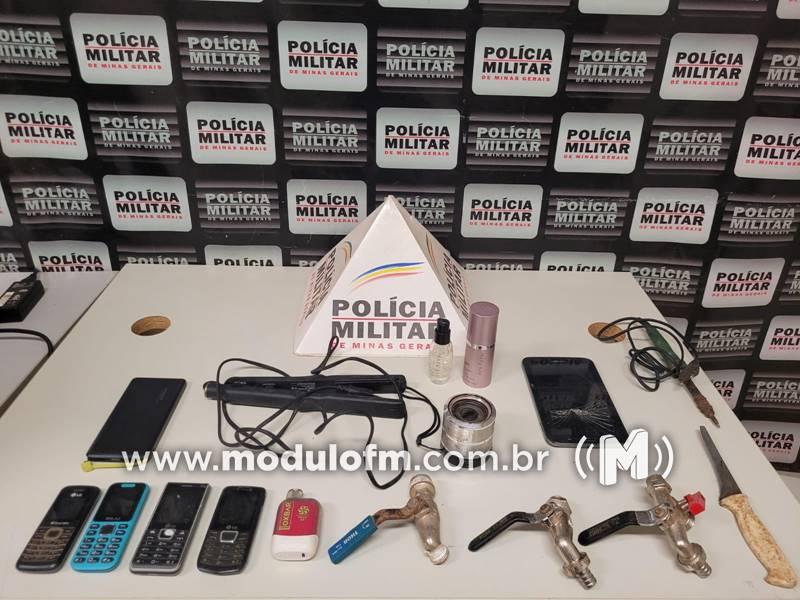 Polícia Militar prende dupla e recupera objetos furtados de...
