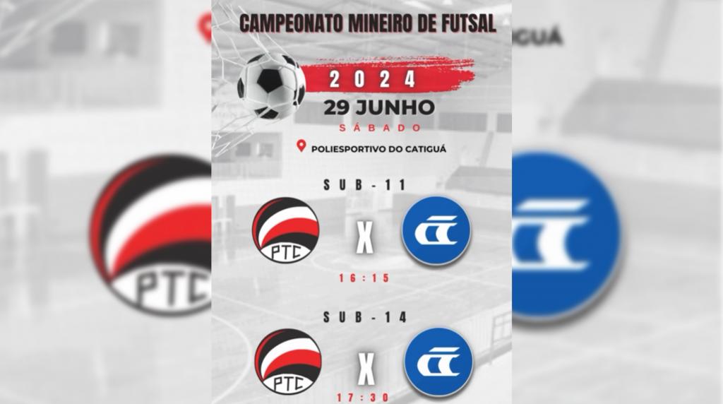 Catiguá e PTC fazem clássico em duas categorias neste sábado (29), pelo Campeonato Mineiro de Futsal