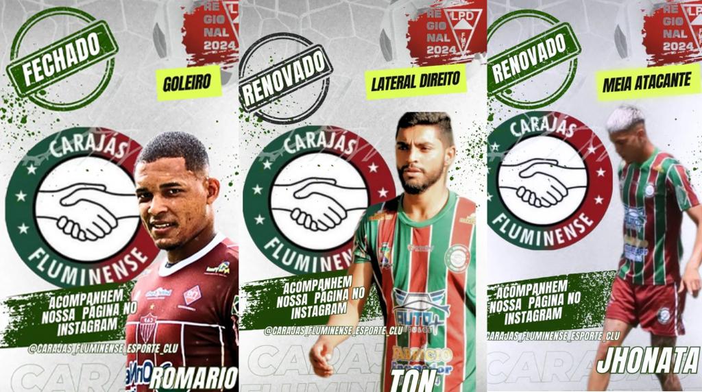 Carajás/Fluminense segue anunciando o elenco para a disputa do Campeonato Regional da Liga Patense de Desportos