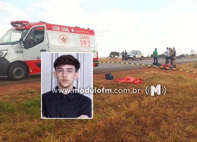 Jovem de 18 anos morre e irmão fica ferido em grave acidente na BR-146 em Brejo Bonito