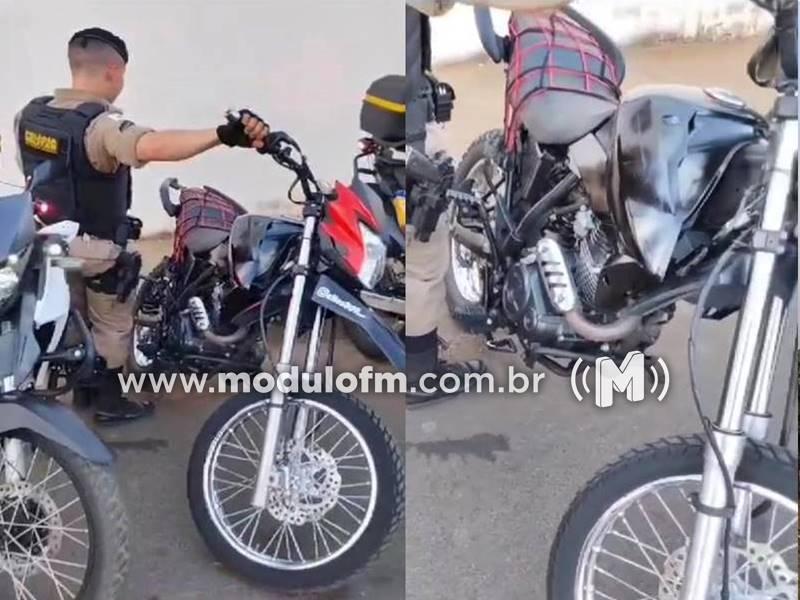 Polícia Militar apreende motocicleta irregular após denúncias de barulho...