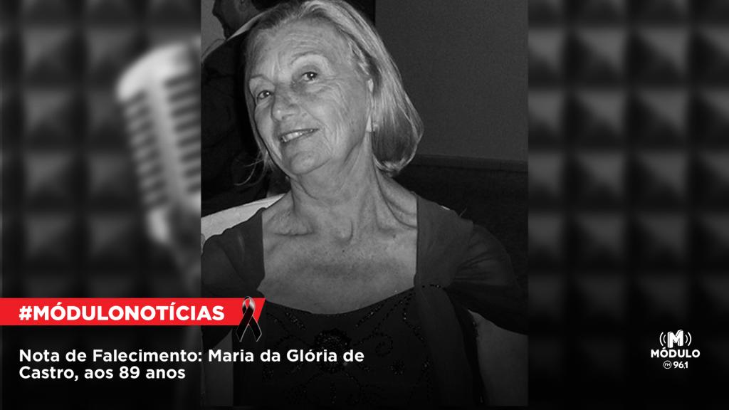 Nota de Falecimento: Maria da Glória de Castro, aos 89 anos