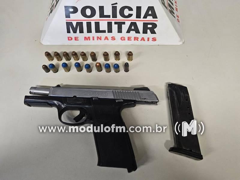 Homem é preso por porte ilegal de arma após tentativa de fuga no bairro Congonhas