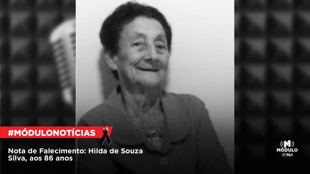 Nota de Falecimento: Hilda de Souza Silva, aos 86 anos