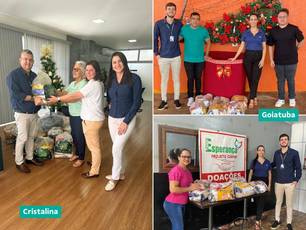 Imagem 1 do post Campanha Natal de Amor do Sicoob Coopacredi faz doação de cerca de 6t de alimentos