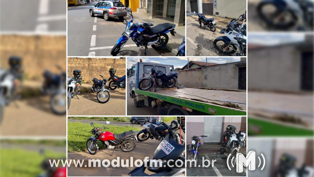 PM retira de circulação motocicletas irregulares e barulhentas durante a Operação Cavalo de Aço no fim de semana