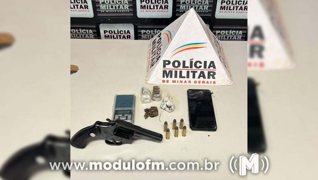 Polícia Militar prende dois homens e apreende arma e drogas no Bairro Jardim Sul, em Patrocínio