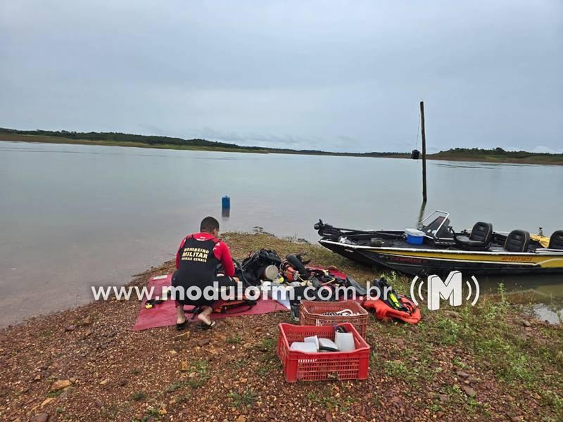 Imagem 3 do post Bombeiros entram no quinto dia de buscas por pescador desaparecido na represa de Nova Ponte em Patrocínio