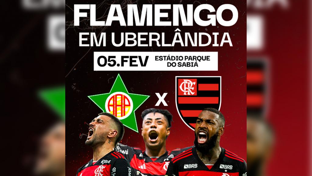 Flamengo joga em Uberlândia pelo Campeonato Carioca; últimas vagas para excursão saindo de Patrocínio