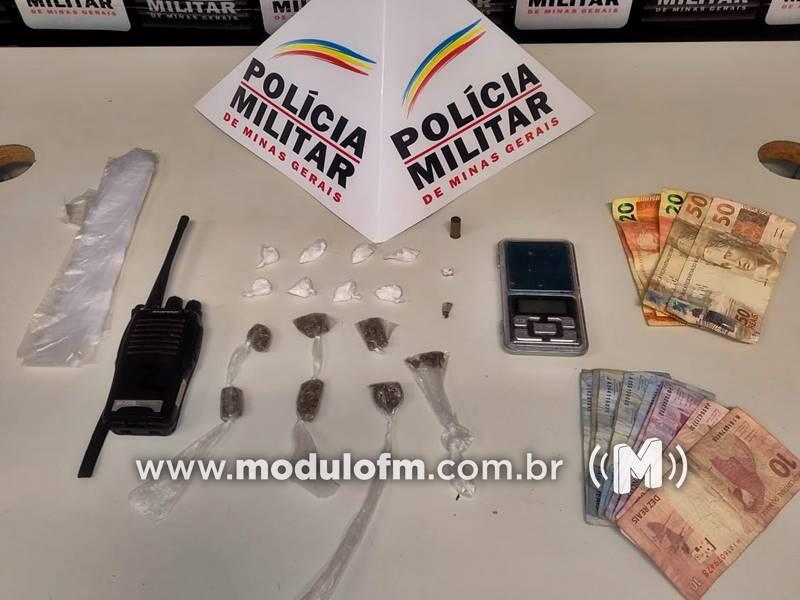 PM prende jovem de 21 anos suspeito de distribuir drogas em vários bairros de Patrocínio