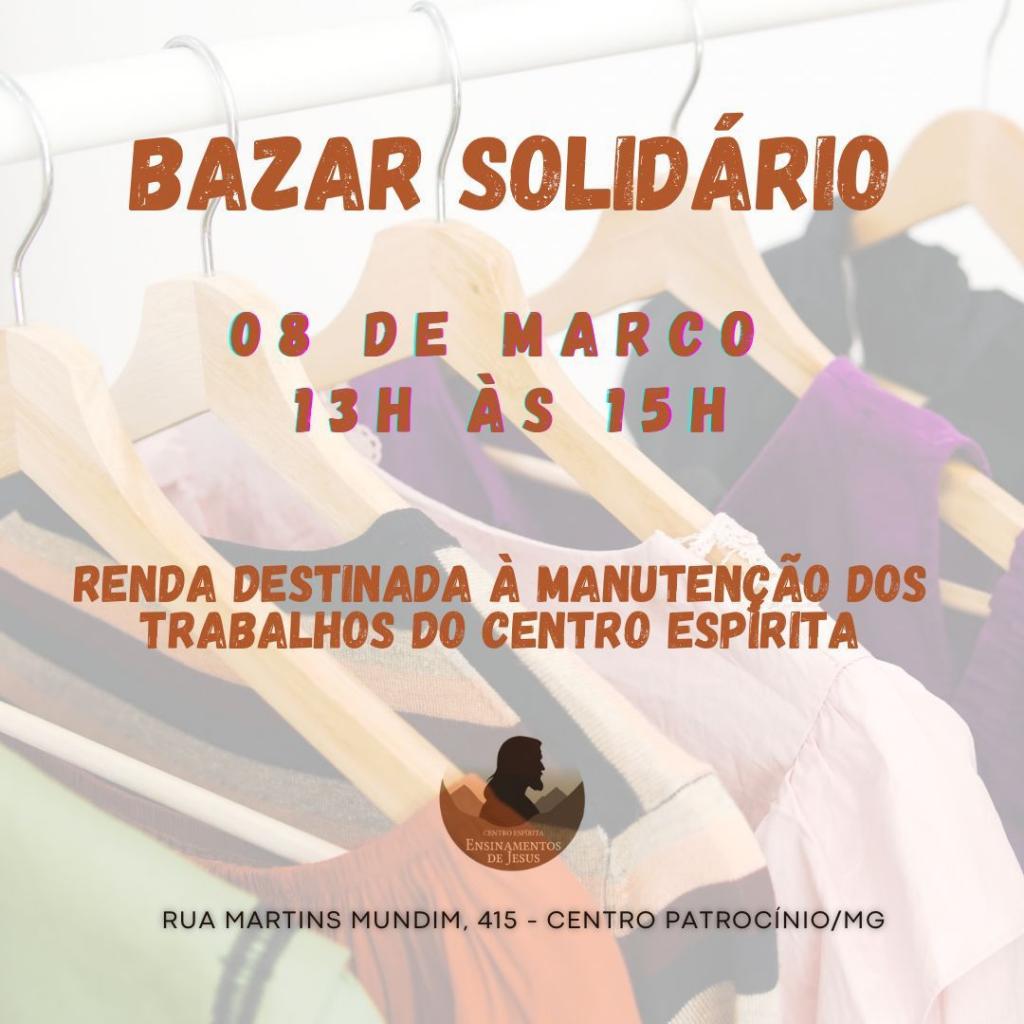 Imagem 1 do post Bazar Solidário será realizado neste sábado pelo Centro Espírita Ensinamentos de Jesus