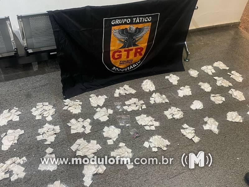 Polícia Militar Rodoviária apreende grande quantidade de drogas em ônibus na BR-146