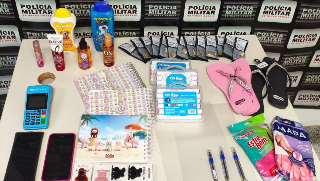 Polícia Militar apreende produtos sem procedência e detém dois suspeitos no bairro Nações