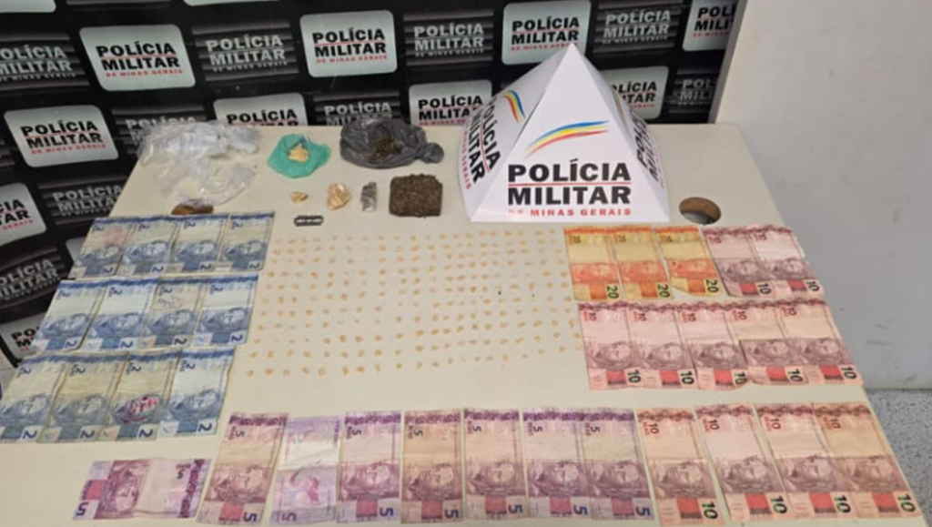 Jovem é preso com grande quantidade de drogas e dinheiro em operação no bairro Manoel Nunes