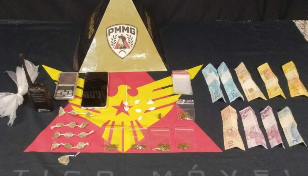 Homem é preso com drogas, munição e materiais usados no tráfico no bairro Serra Negra