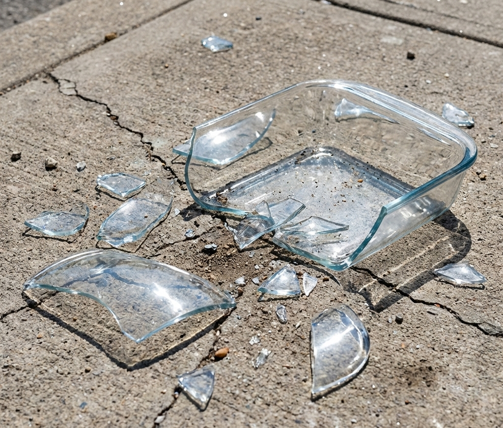 Mulher fica ferida após ser atingida por travessa de vidro no bairro São Vicente