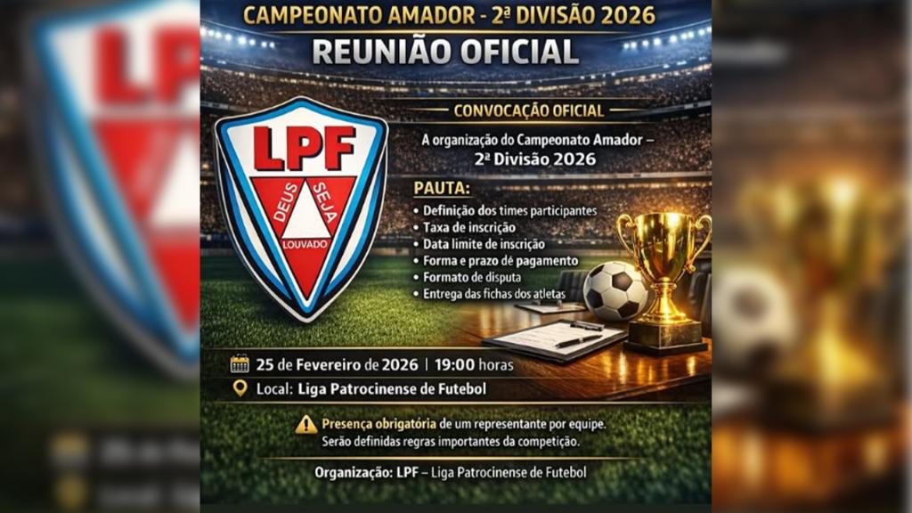 Reunião nesta quarta-feira vai definir critérios do Campeonato Amador da 2ª Divisão de Patrocínio
