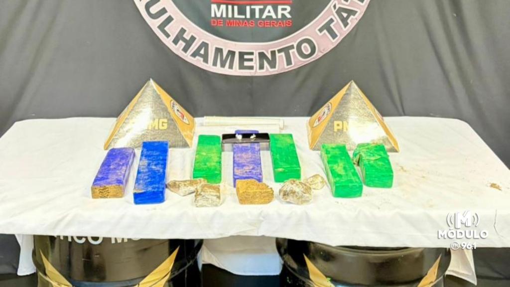 Polícia Militar prende dois suspeitos e apreende sete barras de maconha em Patrocínio